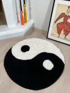 Yin and Yang Symbol Teppich Flauschig Rutschfest