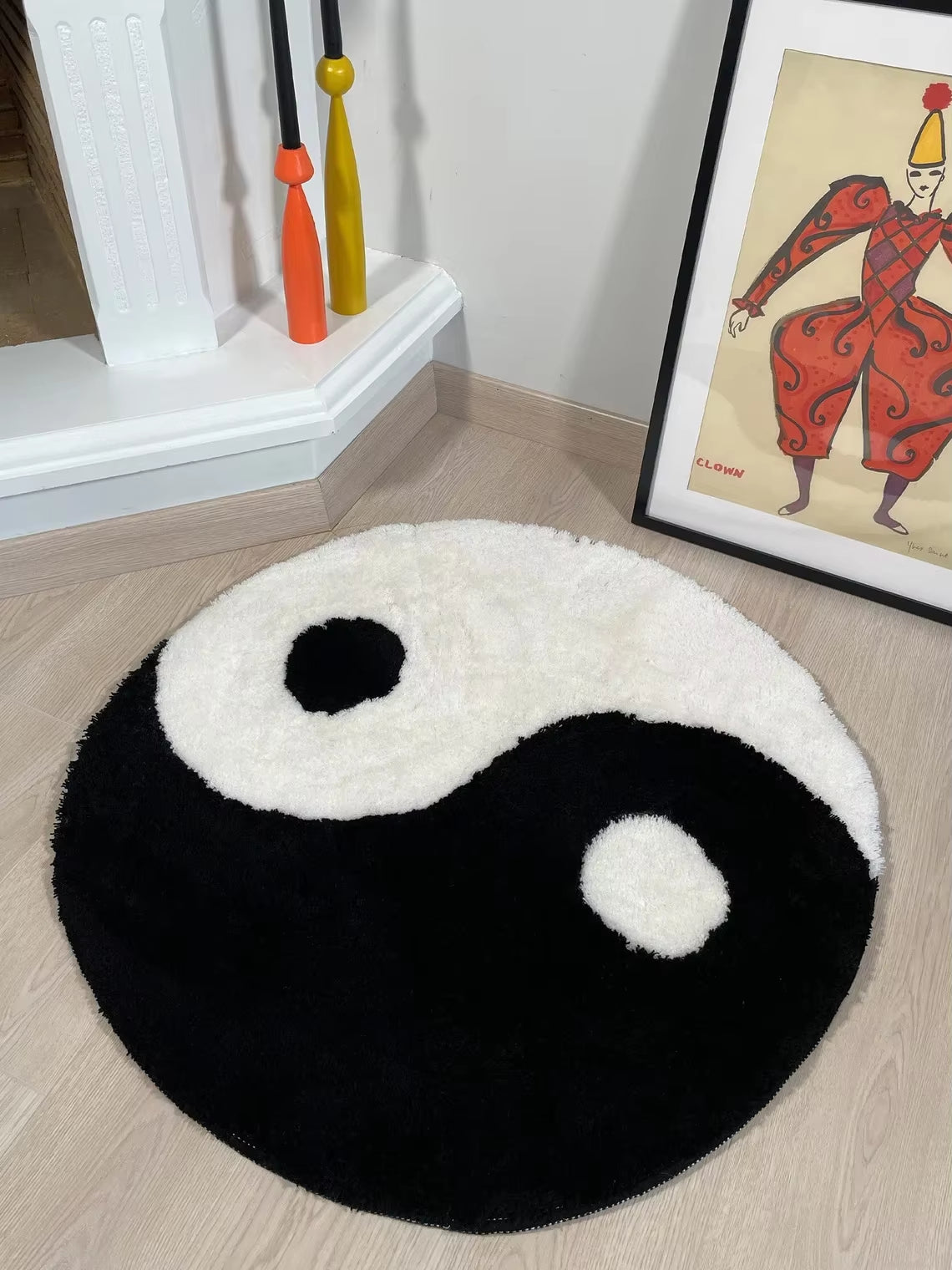 Yin and Yang Symbol Teppich Flauschig Rutschfest