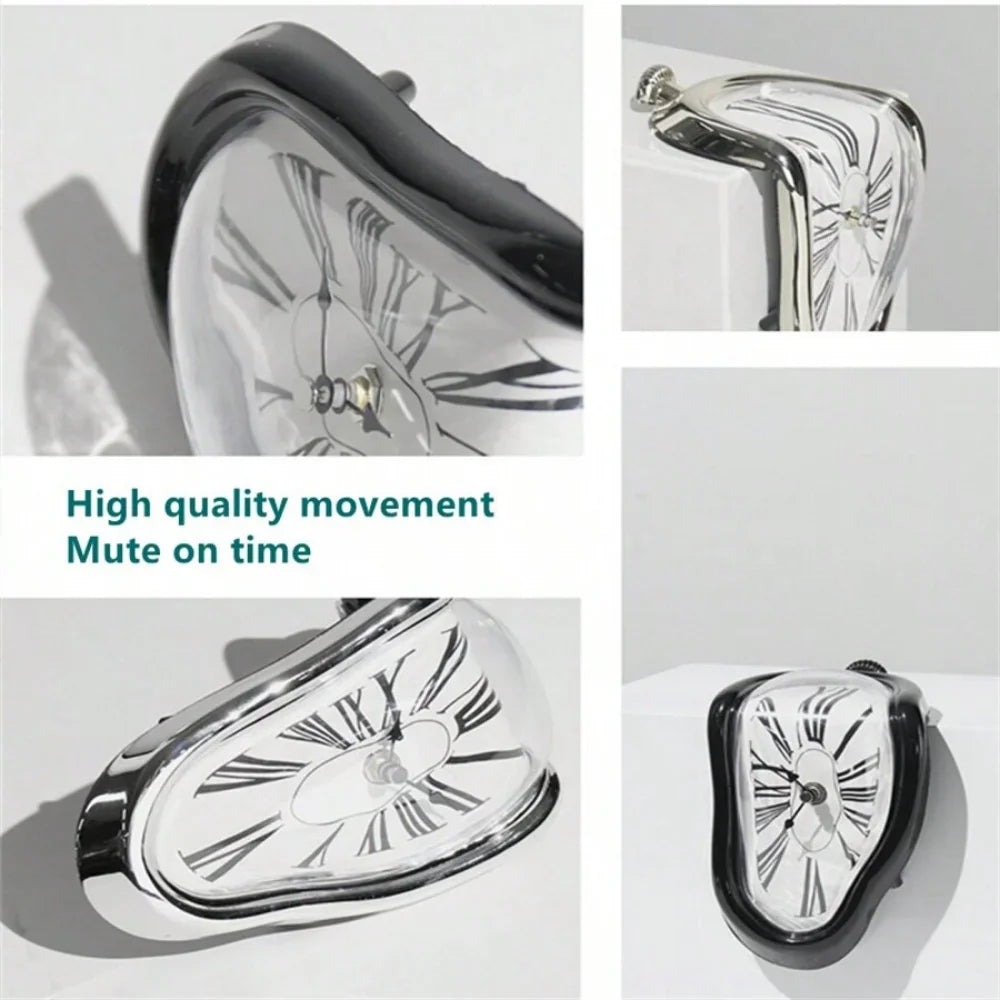 Schmelzende Uhr Retro Design Tisch oder Wanduhr