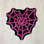 Herzförmiger Spider Web Teppich Weich und Rutschfest 