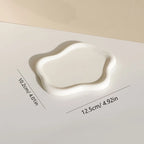 1Pv Ceramic Jewelry Tray, Cloud Shape Trinket Dish Vanity Organizer Tray for Jewelry, Ring Trinket Dish, Key Tray Jewelry Holder