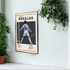Ronaldo Poster / High-quality football poster on canvas