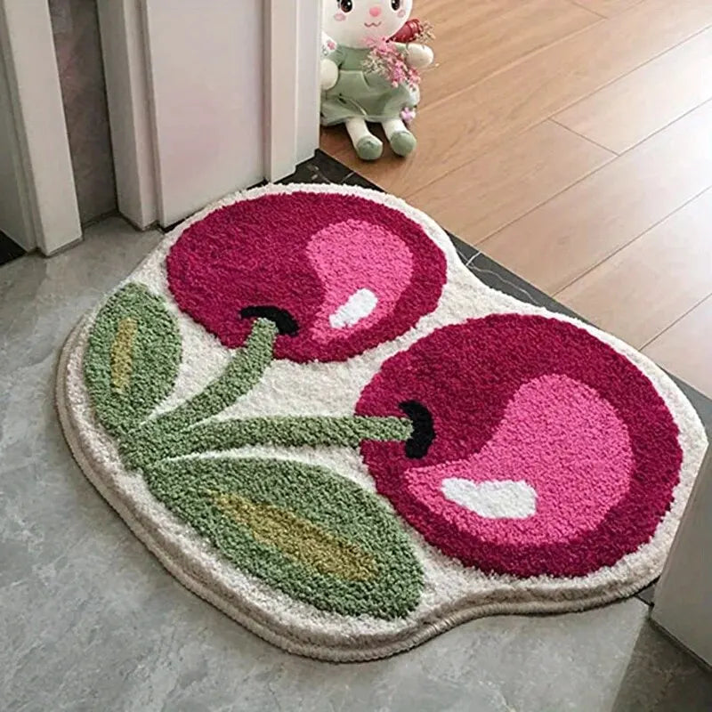 Aesthetic Kirsch Teppich Weich Rutschfest Wohnraum Matte