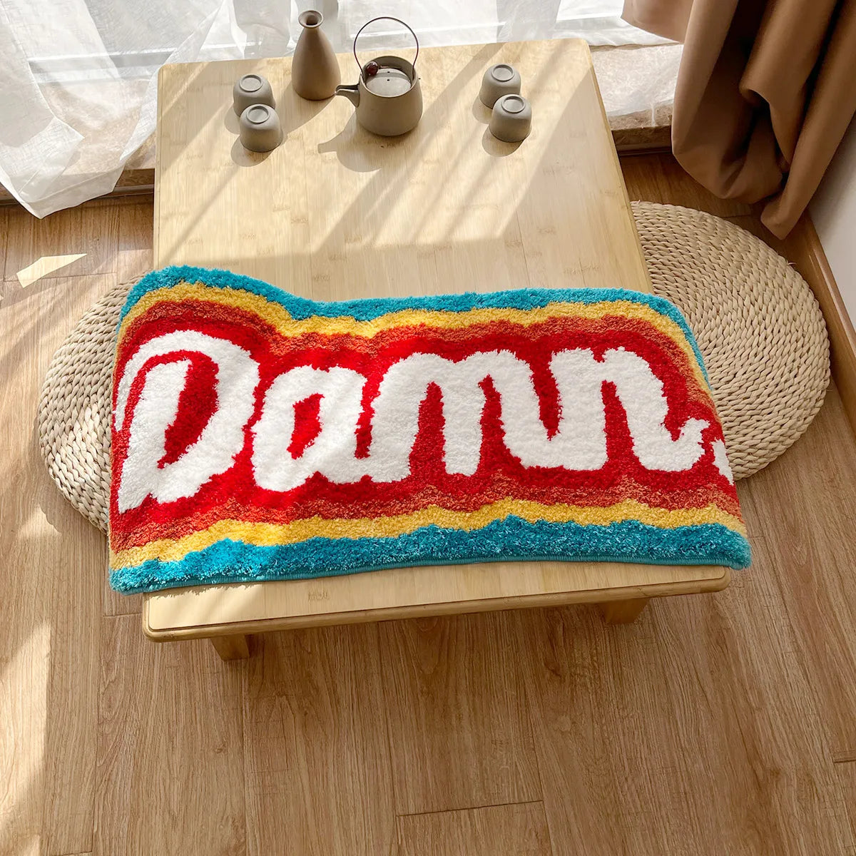 Fluffy Rainbow Teppich Ultraweich und Rutschfest