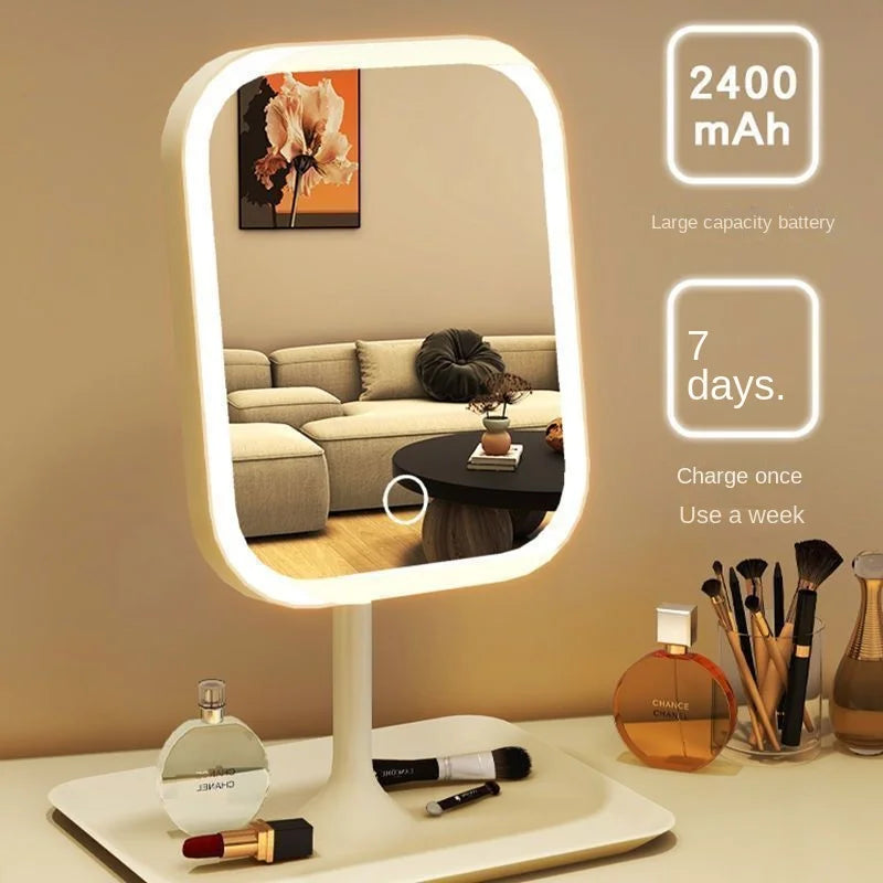 LED Schminkspiegel mit 3 Lichtfarben & Touch-Steuerung