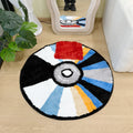 Runder CD Design Teppich Weich Rutschfest Moderner Wohn Teppich